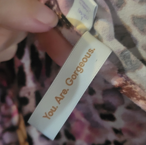 Joyspun matching camisole night gown and robe set, Lg/XL, pink animal print, GUC - Picture 8 of 14